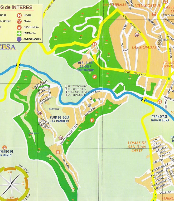 Campoamor Golf Map